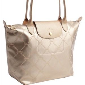 Longchamp Champagne Gold Purse Tote